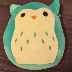 Squishmallows Teal and Cream Owl Plush